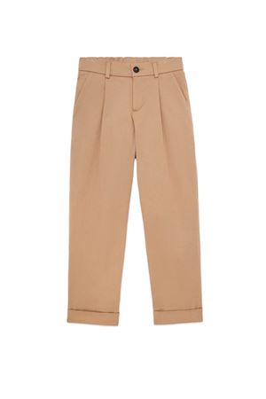 Pantalone junior in gabardina stretch beige FENDI KIDS | JMF458ADEHF1F4G